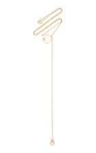 Katey Walker 18k Gold Moonstone And Diamond Necklace