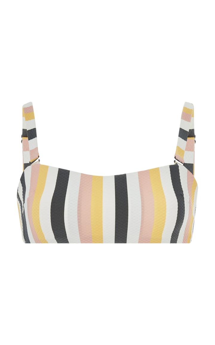 Asceno Striped Bikini Top