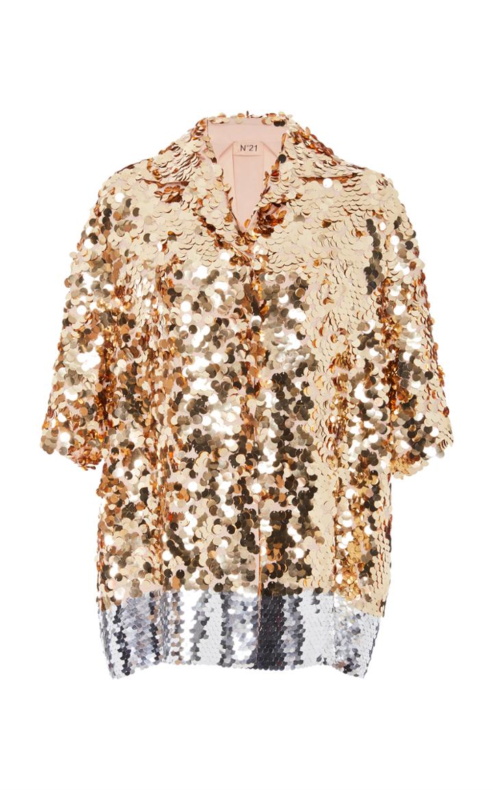 N 21 N&deg;21 Teale Sequin Embellished Shirt