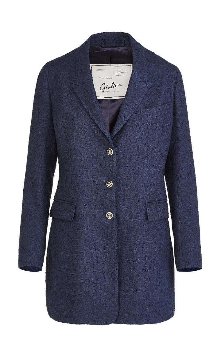 Giuliva Heritage Collection Karen Linen And Cotton-blend Blazer