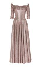 Emilia Wickstead Nicoletta Ruched Metallic Dress