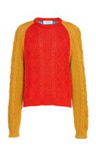 Lanvin Knitted Contrast Button Up Sweater