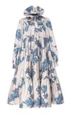 Marc Jacobs Scattered Roses Floral-print Tiered Silk Dress