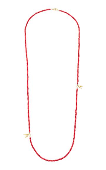 Aron & Hirsch Karo 18k Gold Agate Necklace