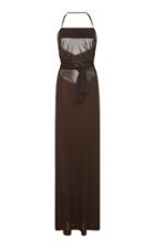 Alberta Ferretti Organzine Maxi Strap Dress