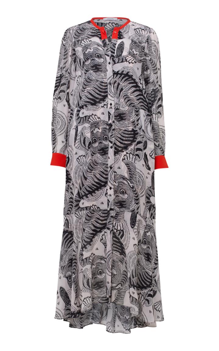 Dorothee Schumacher Tiger Skate Georgette Printed Dress