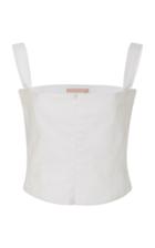 Brock Collection Tayten Cotton And Silk-blend Corset Top