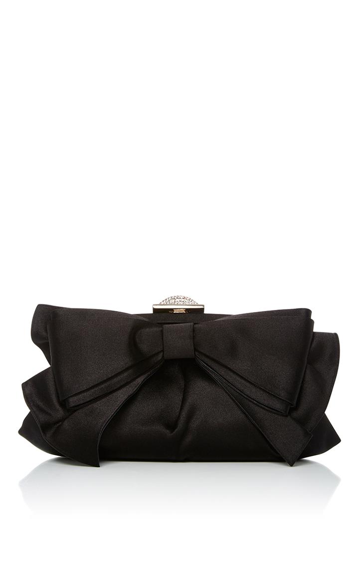 Judith Leiber Couture Madison Satin Bow Clutch
