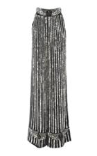 Dundas Embroidered Silk Wide Leg Trousers