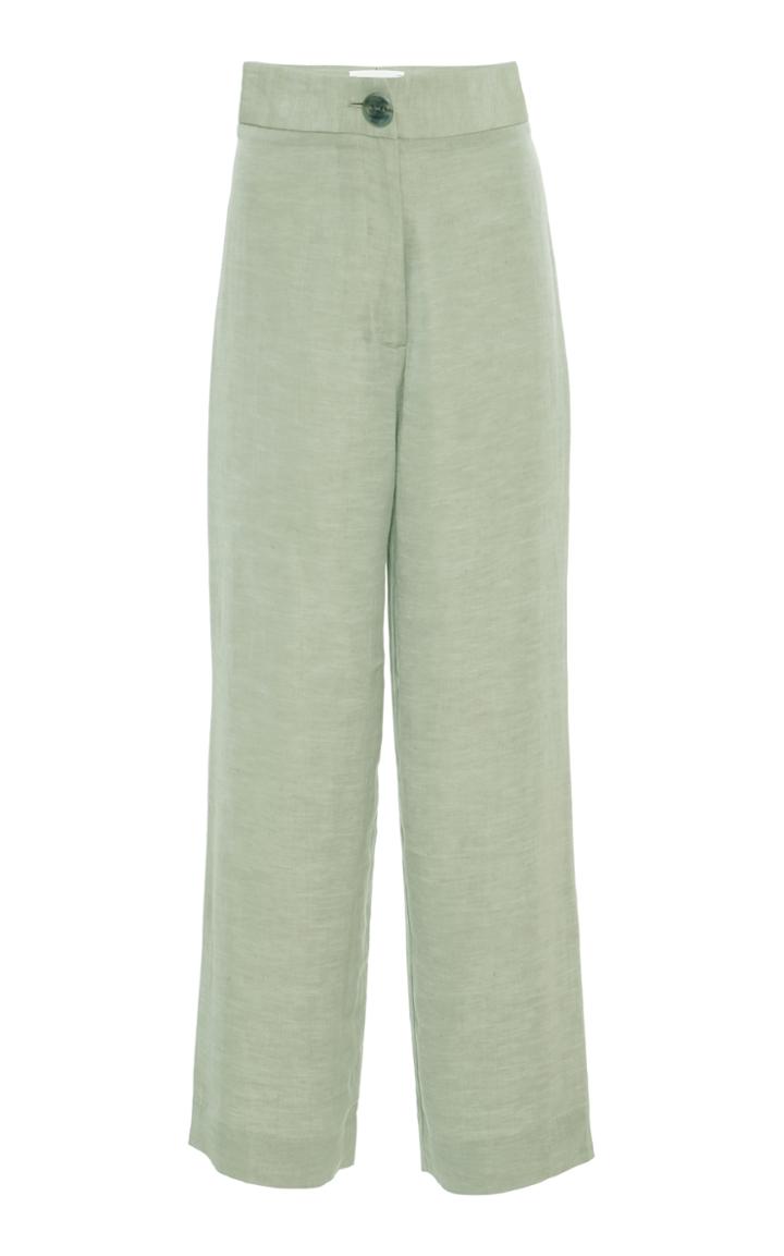 Bouguessa Straight Fit Linen Pants
