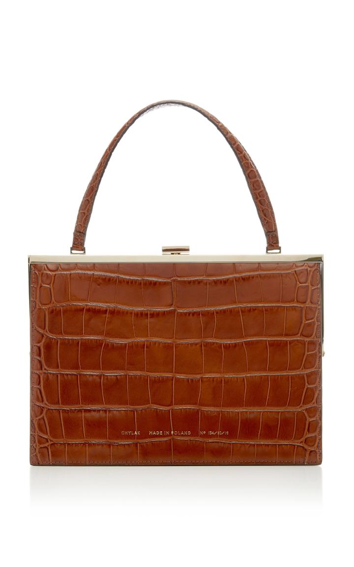 Chylak Croc-effect Leather Top Handle Bag