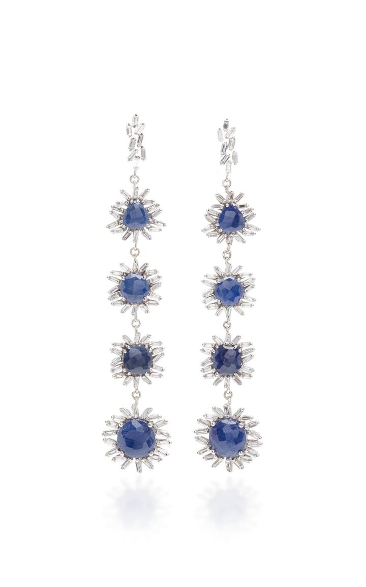 Suzanne Kalan One-of-a-kind Blue Sapphire Drop Earrings