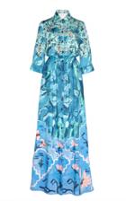 Peter Pilotto Printed Twill Long Shirt Dress