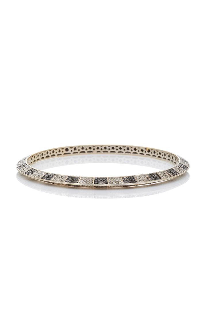 Ofira White & Black Diamond Checker Bangle