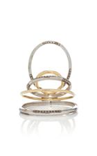 Gaelle Khouri Twisted Parallel 18k Gold And Sterling Silver Ring