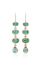 Mallary Marks 18k Gold Green Paraiba Earrings