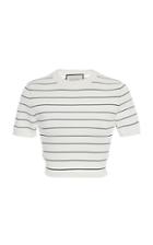Alexis Carlie Striped Cropped Jersey Top