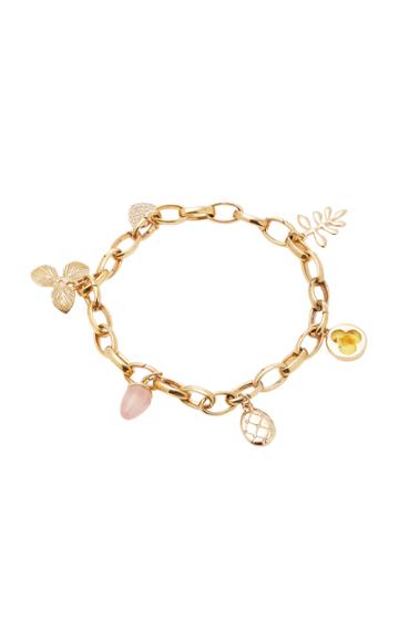 With Love Darling 18k Gold Diamond And Quartz Love Bracelet
