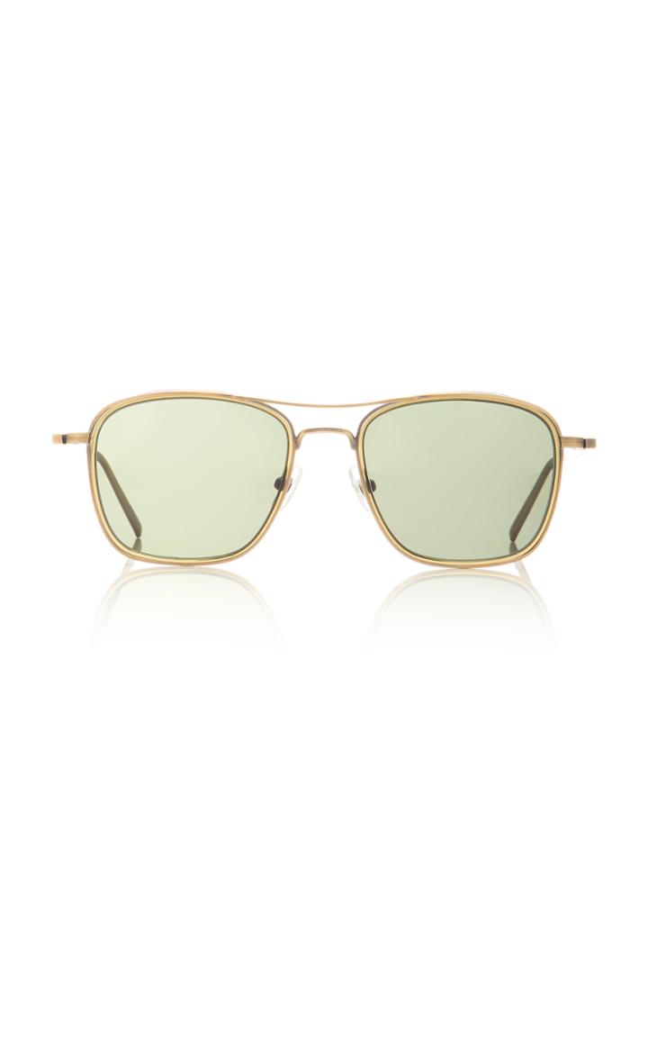 Matsuda Eyewear Titanium Square Aviator Sunglasses