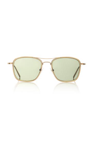 Matsuda Eyewear Titanium Square Aviator Sunglasses