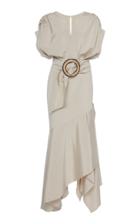 Silvia Tcherassi Belt-accented Protea Silk Dress