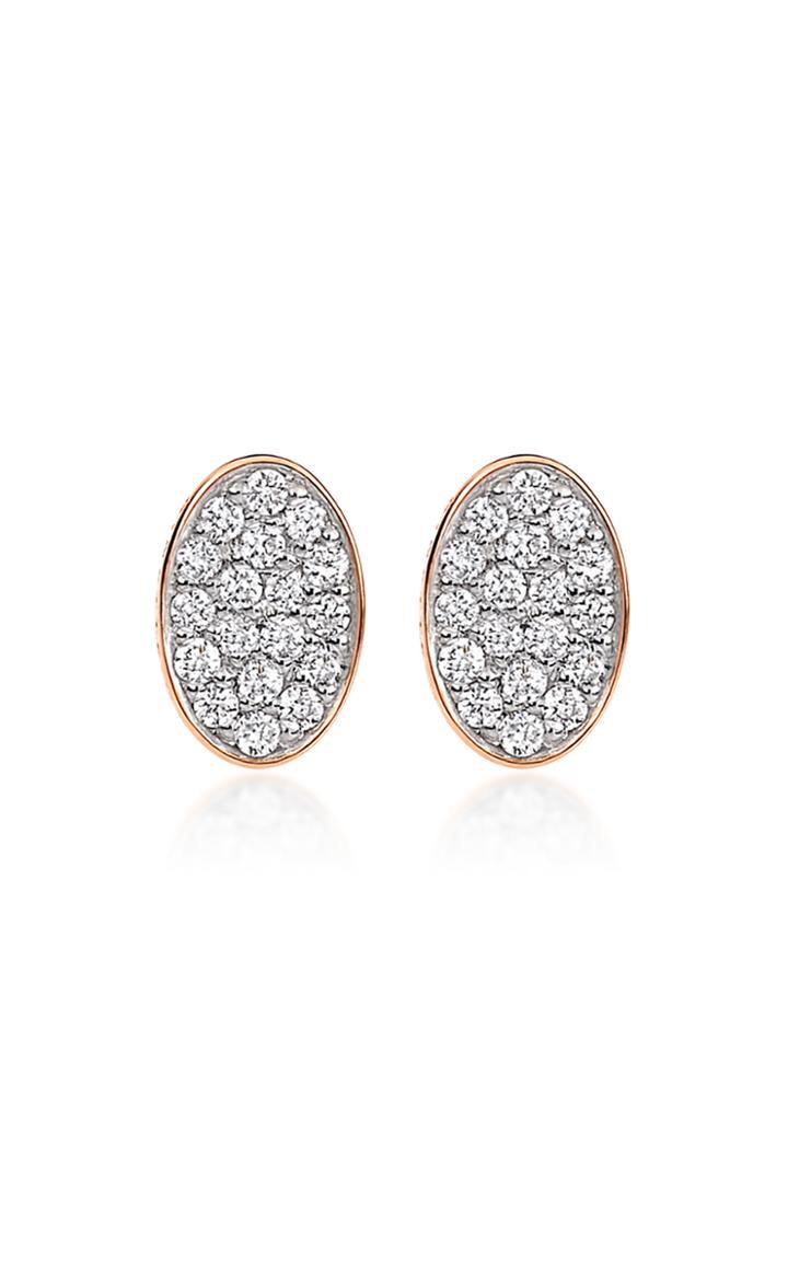 Ginette Ny Sequin 18k Rose Gold Diamond Earrings
