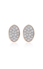 Ginette Ny Sequin 18k Rose Gold Diamond Earrings