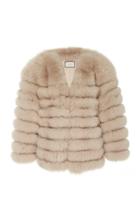 Alexis Cabot Paneled Fox-fur Coat