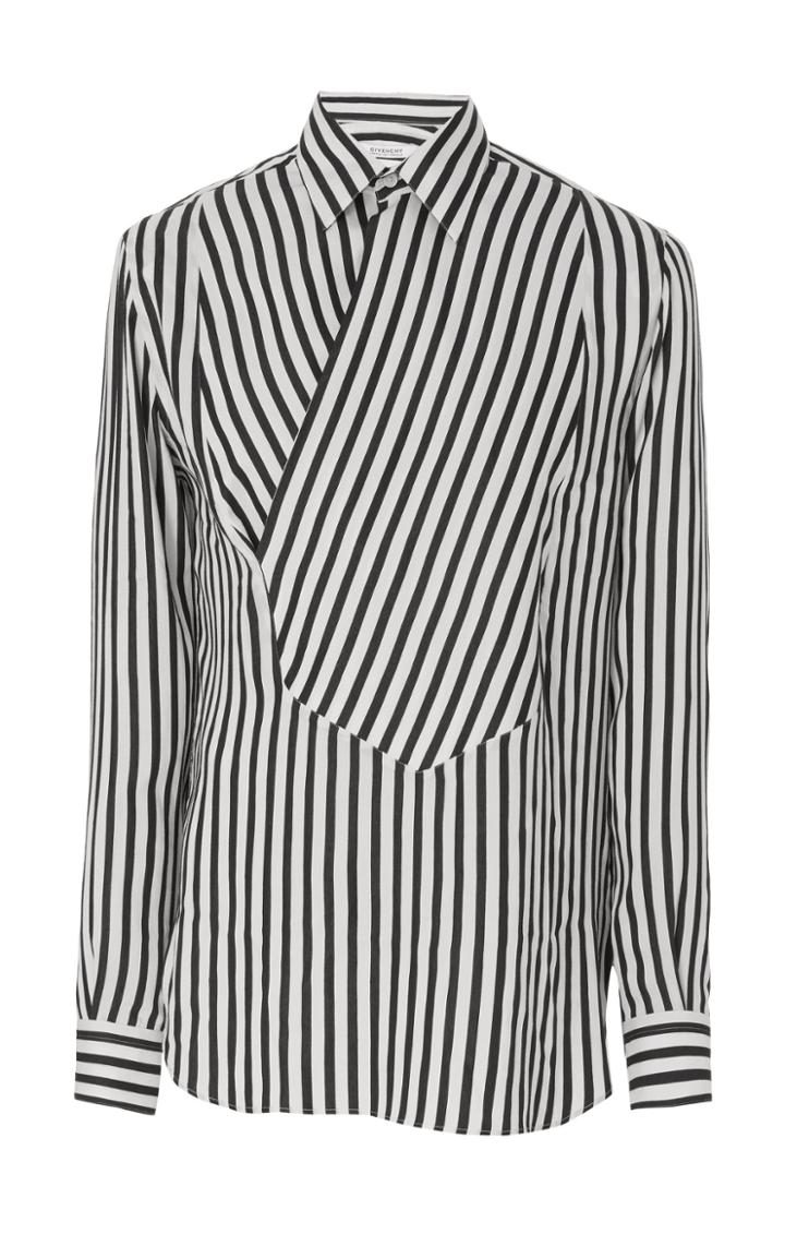Givenchy Asymmetrical Stripe Dress Shirt