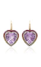 Ele Karela Amethyst Heart Earrings