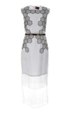 Bibhu Mohapatra Organza Hexagon Midi Dress