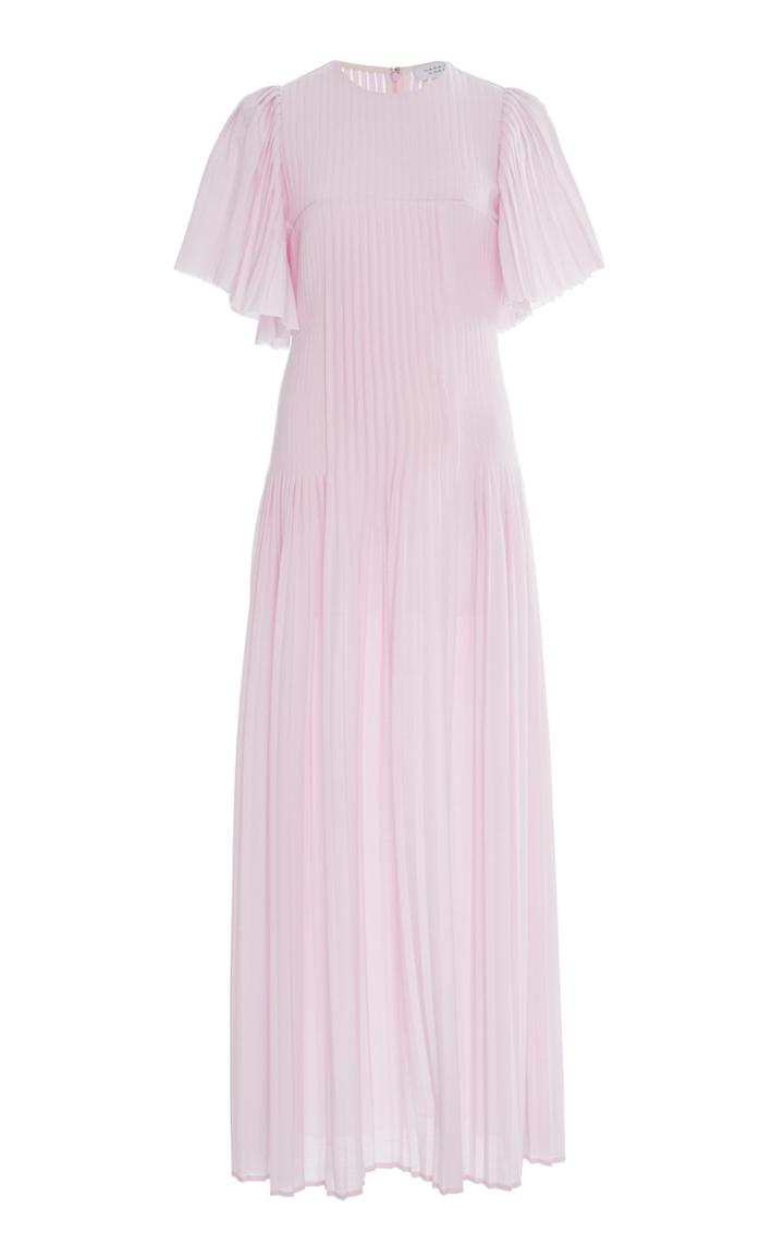 Gabriela Hearst Ravenna Cashmere Gauze Pliss Dress