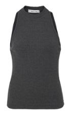 Getting Back To Square One Ribbed-knit Sleeveless Top