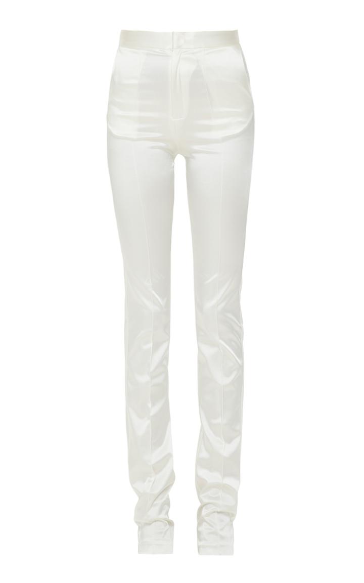 Moda Operandi Mach & Mach Ivory Satin Pants
