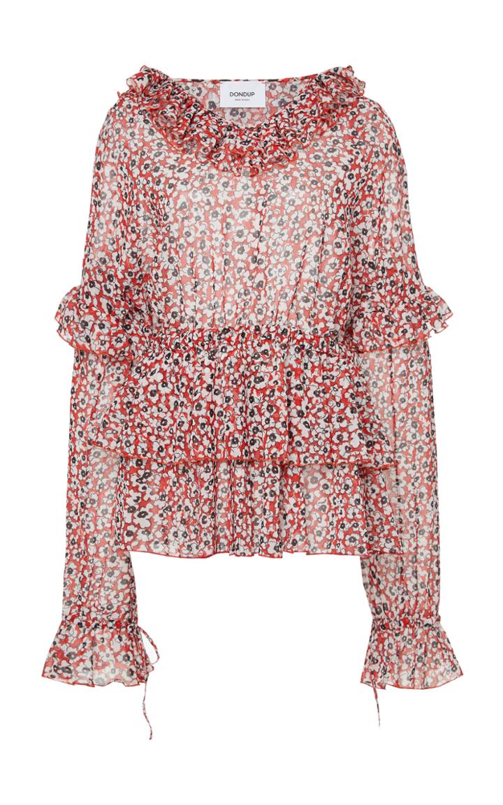 Dondup Ruffled Peplum Blouse