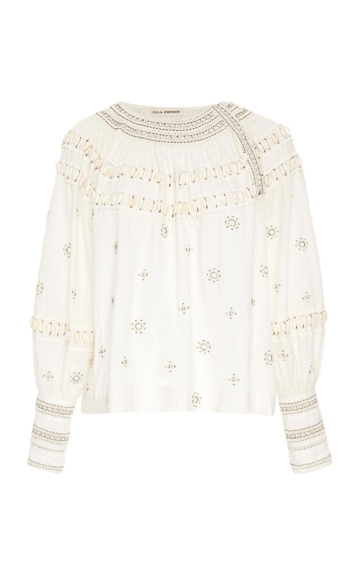 Moda Operandi Ulla Johnson Tana Cotton Blouse Size: 0