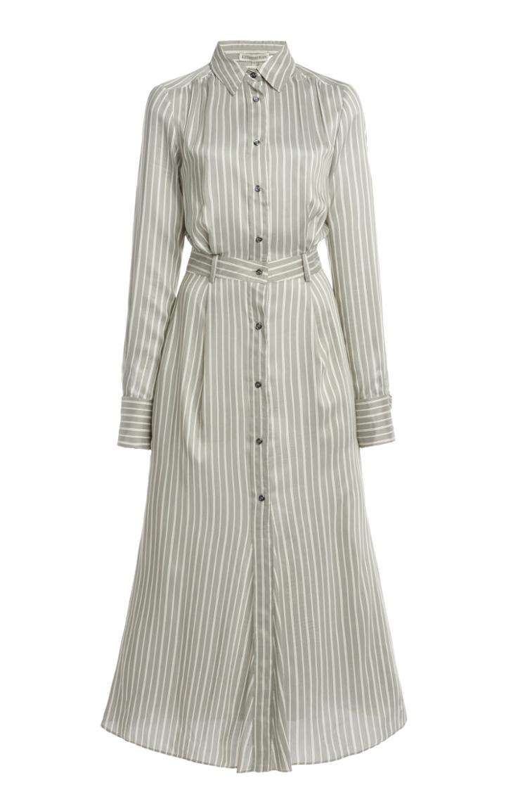 Moda Operandi Alexandre Blanc Striped Silk Shirt Dress