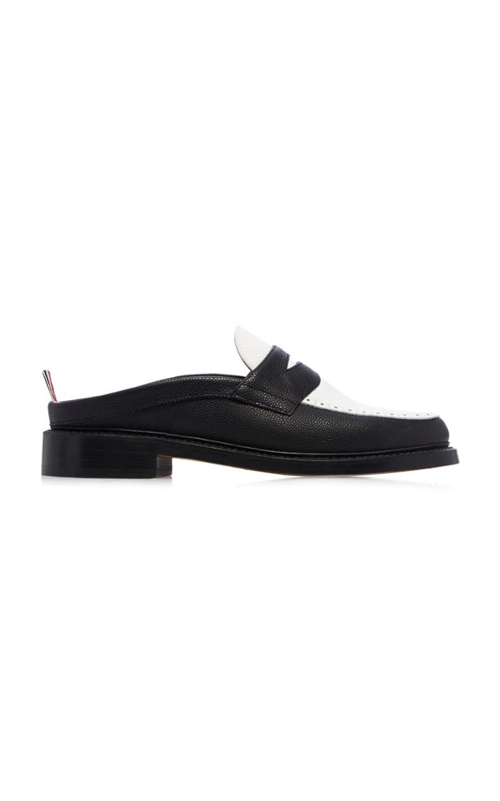 Thom Browne Two-tone Leather Penny Loafers
