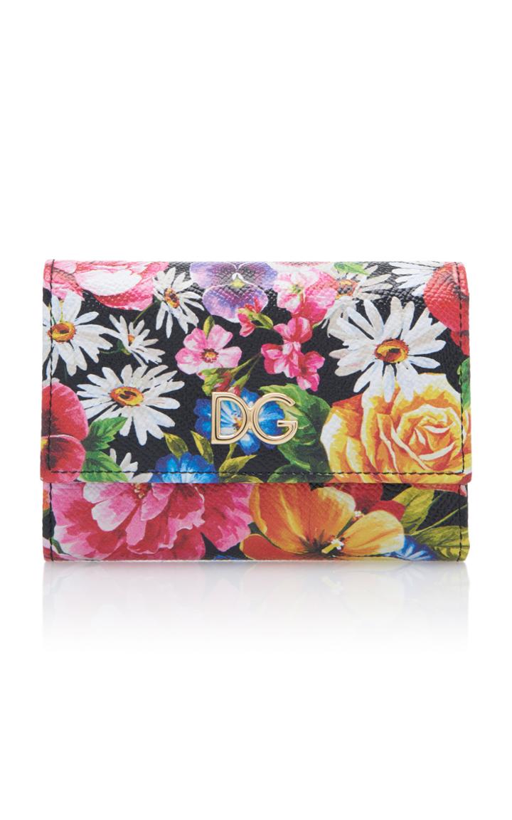 Dolce & Gabbana Floral-print Leather Wallet