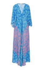 Jaline Savanah Patch Work Silk Maxi Dress