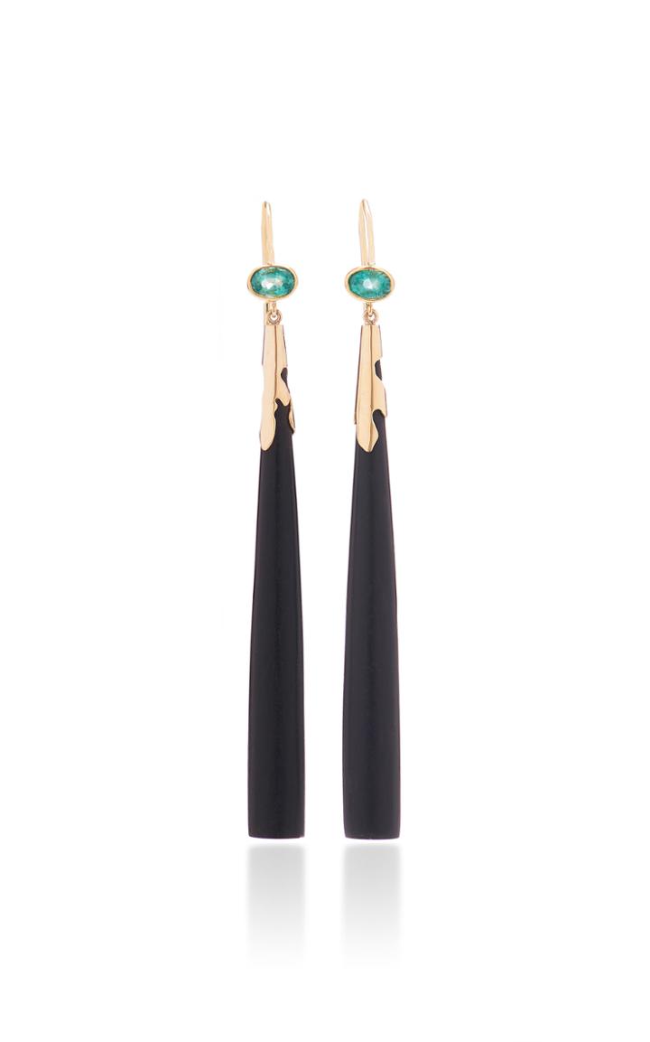 Elena Votsi Ebony Drop Earrings