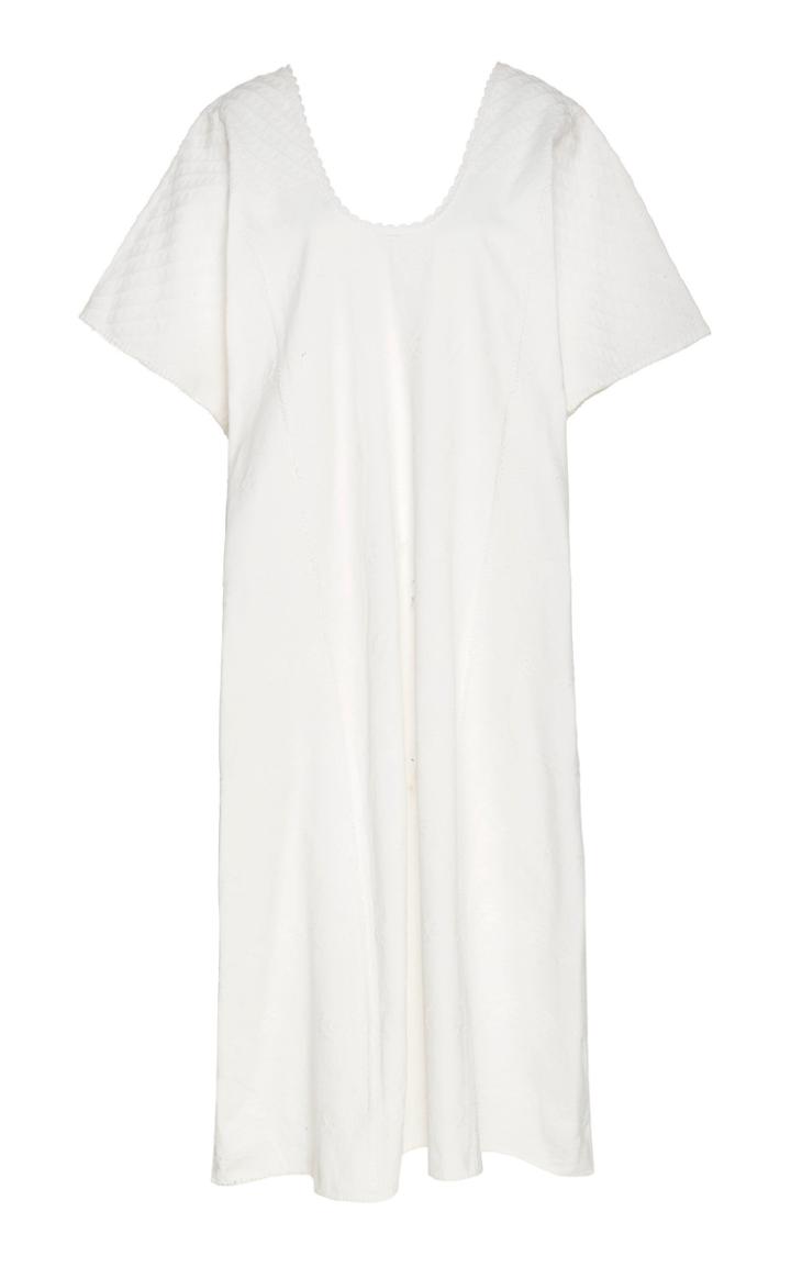 Pippa Holt White Cotton Midi Caftan