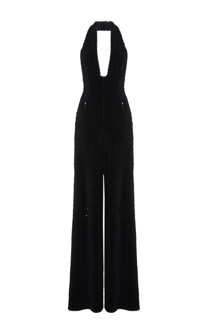Maria Lucia Hohan Joell Velvet Sequined Jumpsuit