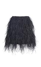 Moda Operandi Giambattista Valli Feather-embellished Cady Skirt