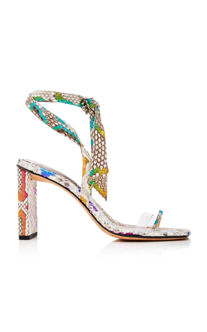 Alexandre Birman Katie Pvc-trimmed Python Sandals