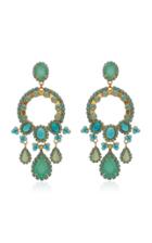 Elizabeth Cole Daphne 24k Gold-plated, Crystal And Glass Earrings