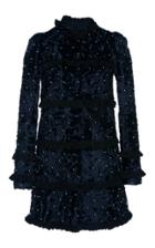 Giambattista Valli Ruffle Trim Fur Coat