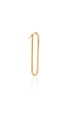 Foundrae Single Meduim Fob Hoop Earring