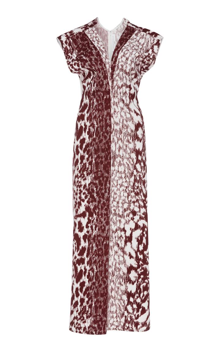 Victoria Beckham Leopard-print Crepe Midi Dress