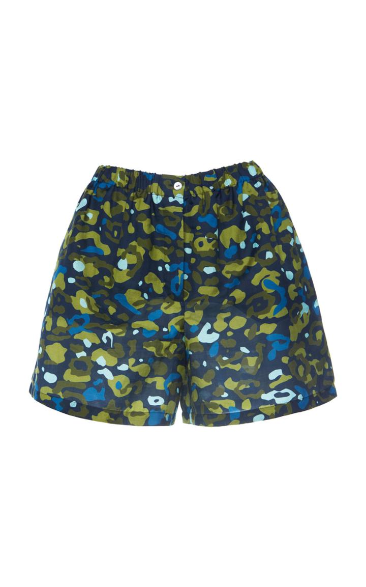Moda Operandi Alanui Camouflage Silk-cotton Shorts Size: Xs